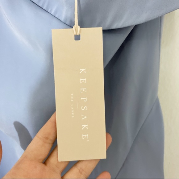 Keepsake the Label Illusion Midi Dress Cornflower Blue Size L NWT - Picture 11 of 12